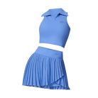 Blue polo t-shirt & skirt set - Six Zero padel