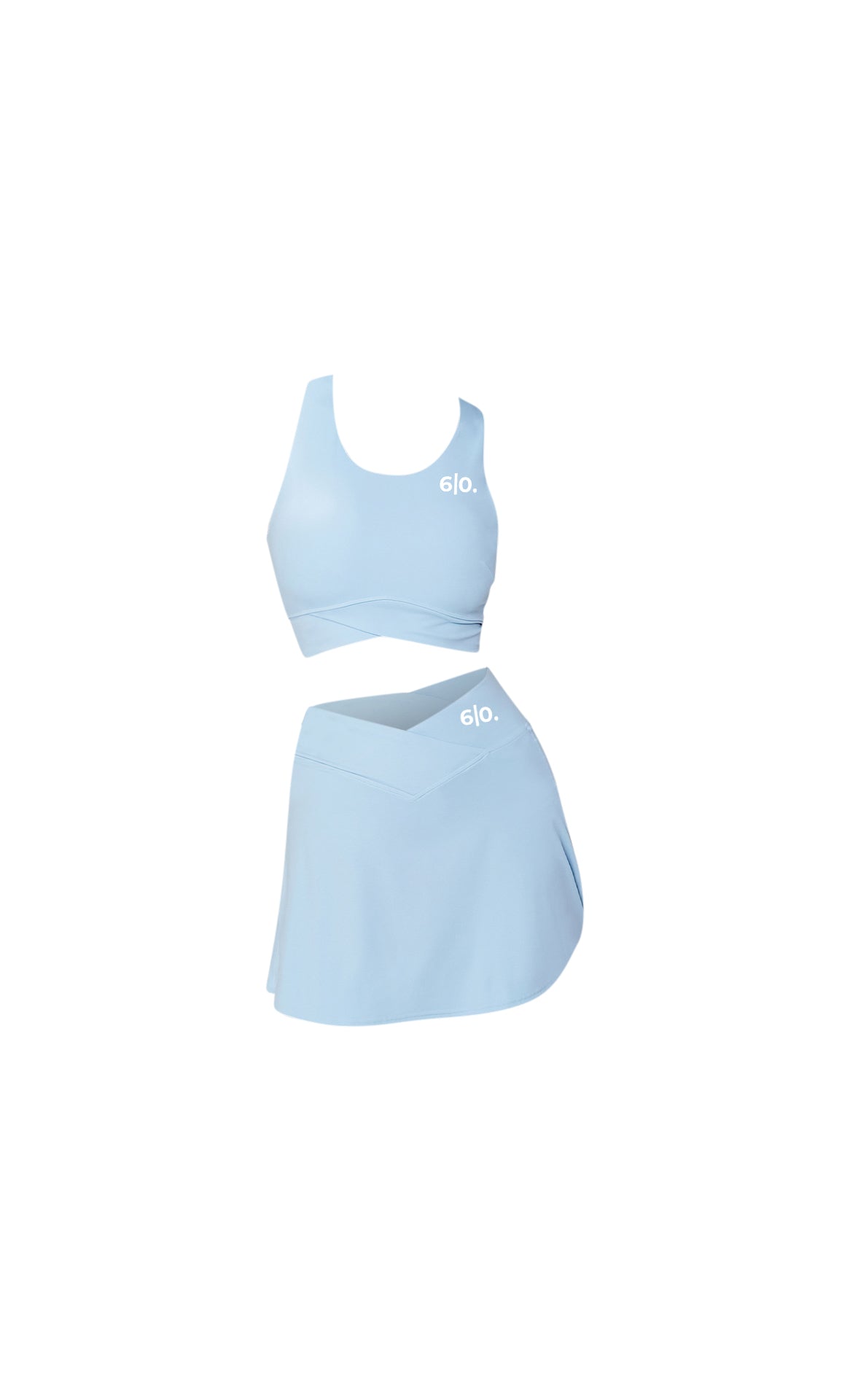 Blue Slimming design bra and skirt set - Six Zero padel