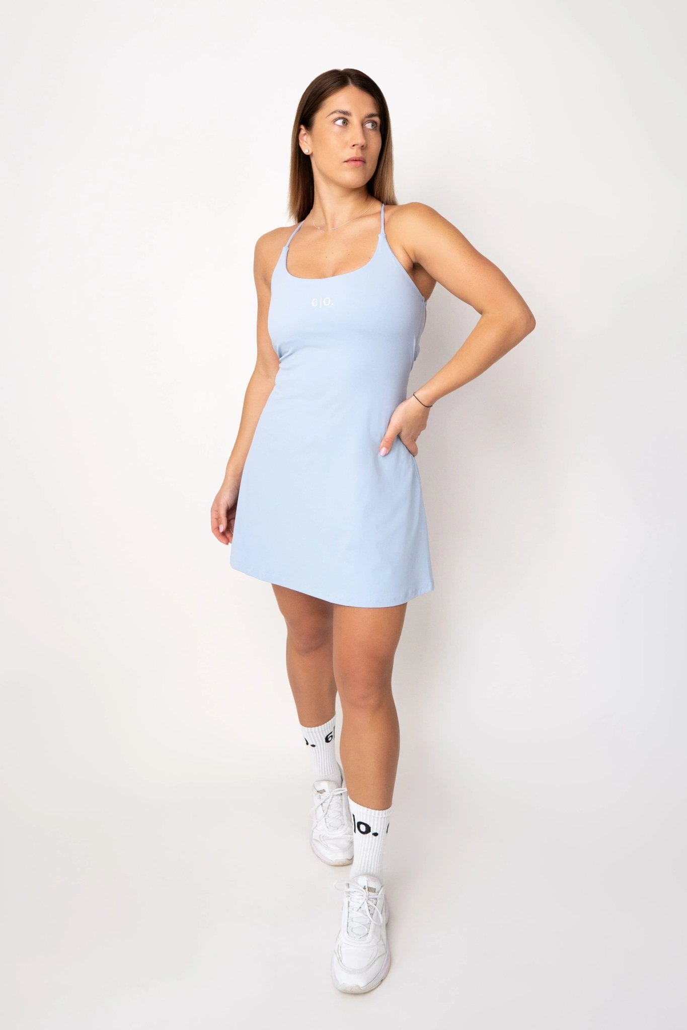 Blue Slimming effect padel dress - Six Zero padel
