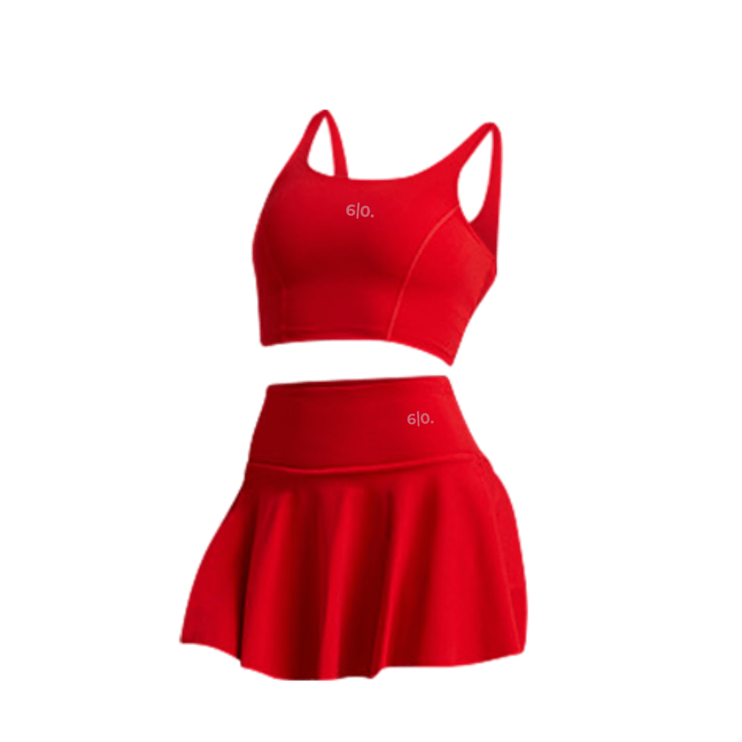 Brown Bra top & skirt set - Six Zero padel