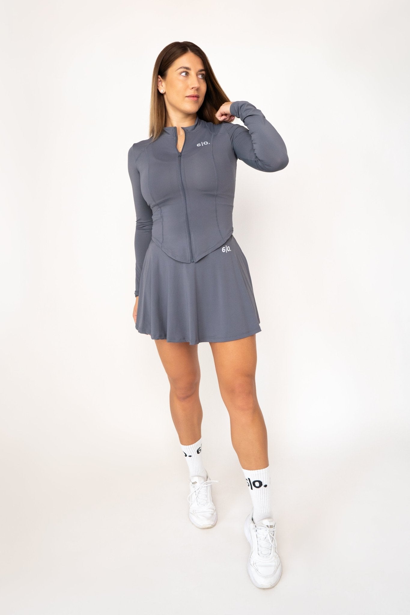 Brown long sleeves top & skirt set - Six'o Apparel