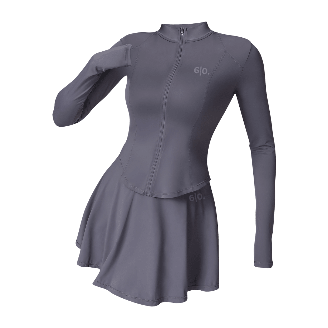 Brown long sleeves top & skirt set - Six'o Apparel