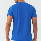 Burgundy blue quick dry material short sleeve t-shirts for men - Six Zero padel