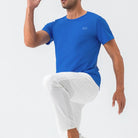 Burgundy blue quick dry material short sleeve t-shirts for men - Six Zero padel