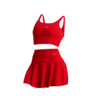 Dark brown Bra top & skirt set - Six Zero padel