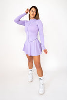 Dark grey long sleeves top & skirt set - Six Zero padel