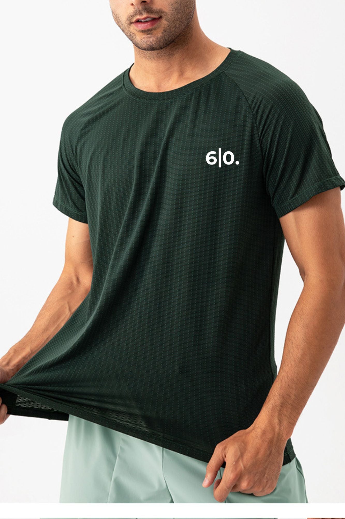 ELEM dark green padel t-shirts for men - Six Zero padel