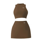Green high neck top and skirt set - Six Zero padel