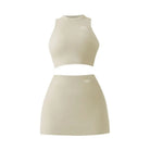 Green high neck top and skirt set - Six Zero padel