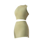 Green high neck top and skirt set - Six Zero padel