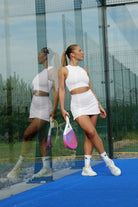 Green high neck top and skirt set - Six Zero padel