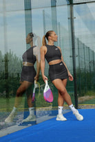 Green high neck top and skirt set - Six Zero padel