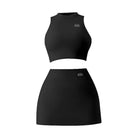 Green high neck top and skirt set - Six Zero padel