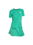 Green Light material shirt and skirt set (without bra) - Six Zero padel