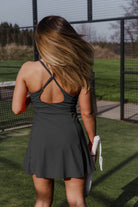 JESS peach cross back strap dress - Six Zero padel