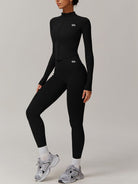 KIRA black jacket and tights set - Six Zero padel