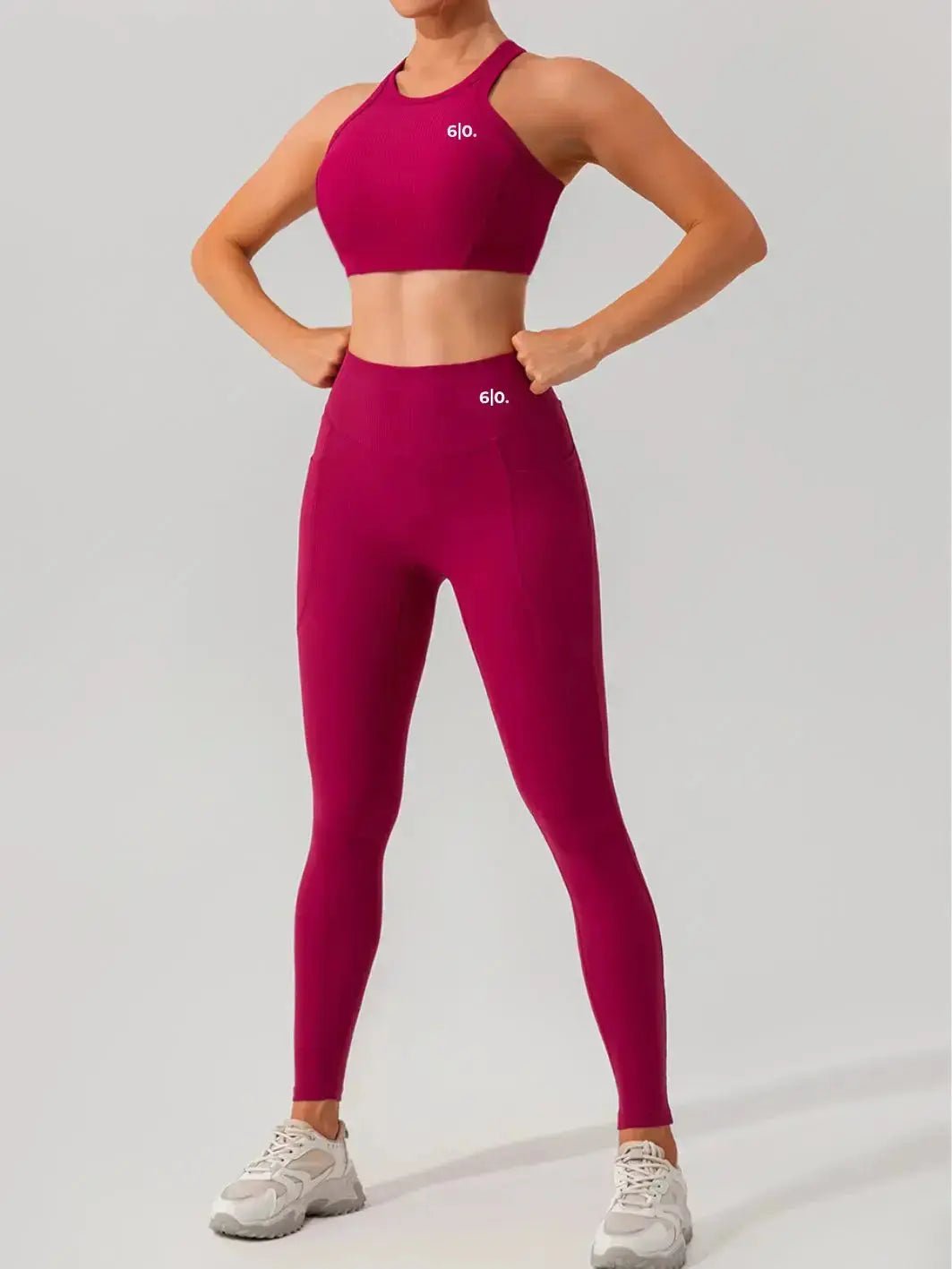 LINEA white tights and high neck top set - Six Zero padel