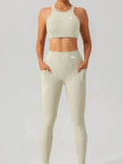 LINEA white tights and high neck top set - Six Zero padel