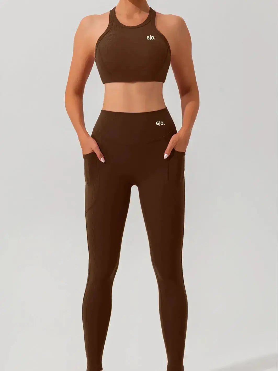 LINEA white tights and high neck top set - Six Zero padel