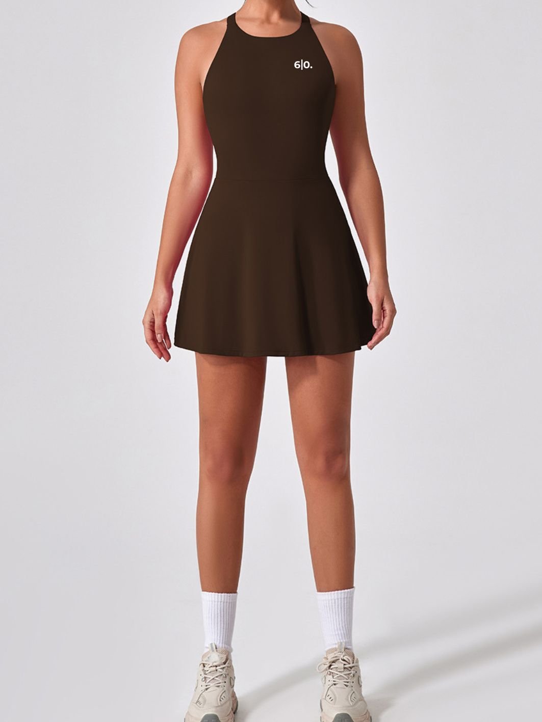 LIZA pink cross strap dress - Six Zero padel