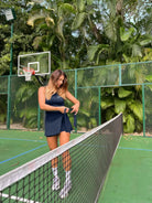 New grey slimming effect short dress with belt (without bra) - Six Zero padel