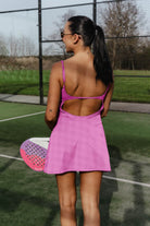 NILA blue back strap dress - Six Zero padel