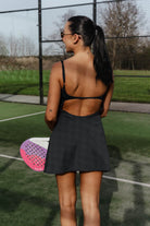 NILA blue back strap dress - Six Zero padel