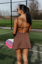 NILA blue back strap dress - Six Zero padel