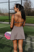 NILA blue back strap dress - Six Zero padel