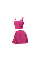 Pink color top and pleated skirt set - Six Zero padel