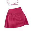 Pink Long style pleated skirt - Six Zero padel