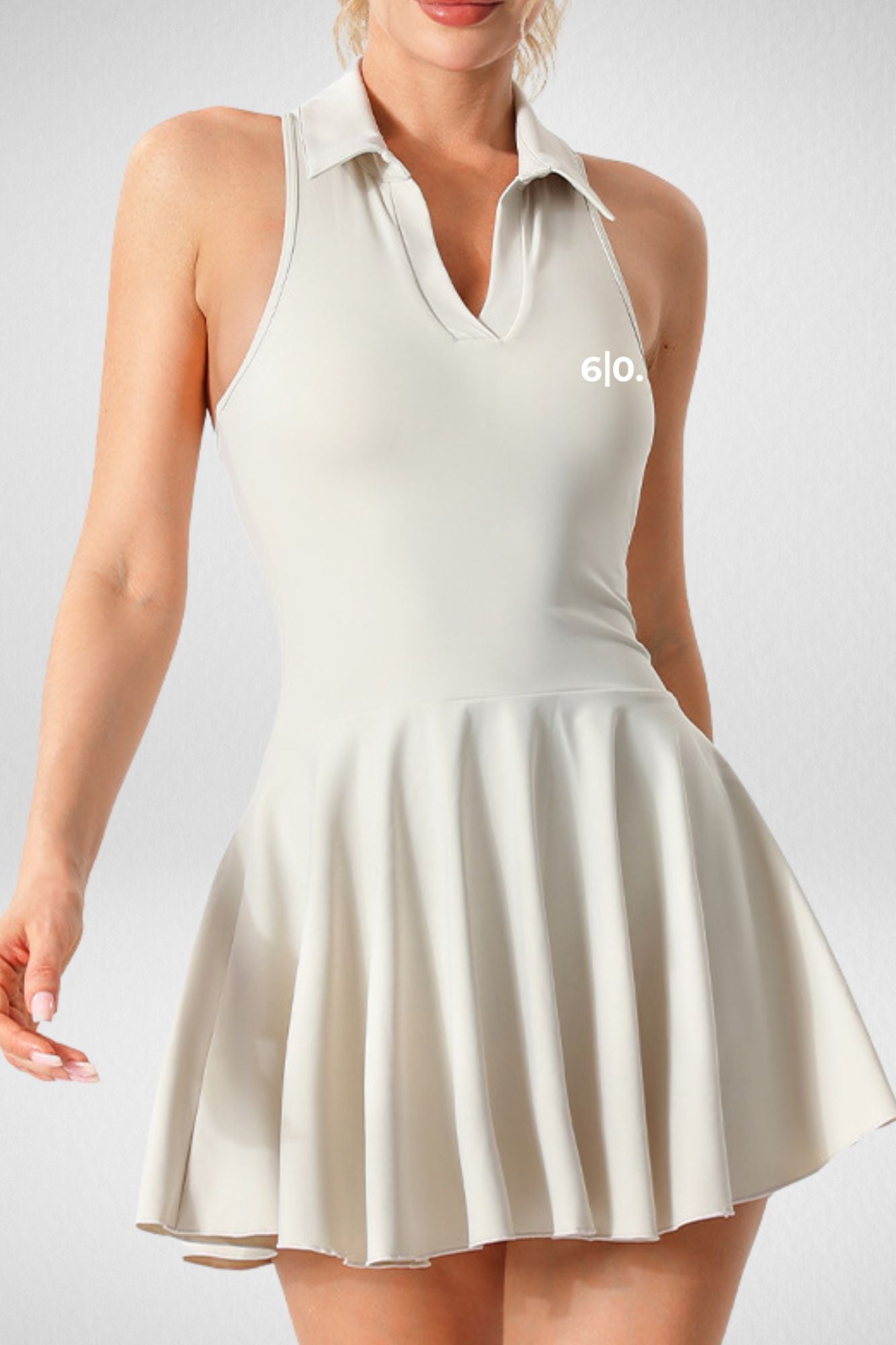 PLESO white padel dress - Six Zero padel