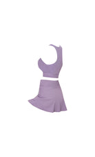 Purple Slimming design bra and skirt set - Six Zero padel