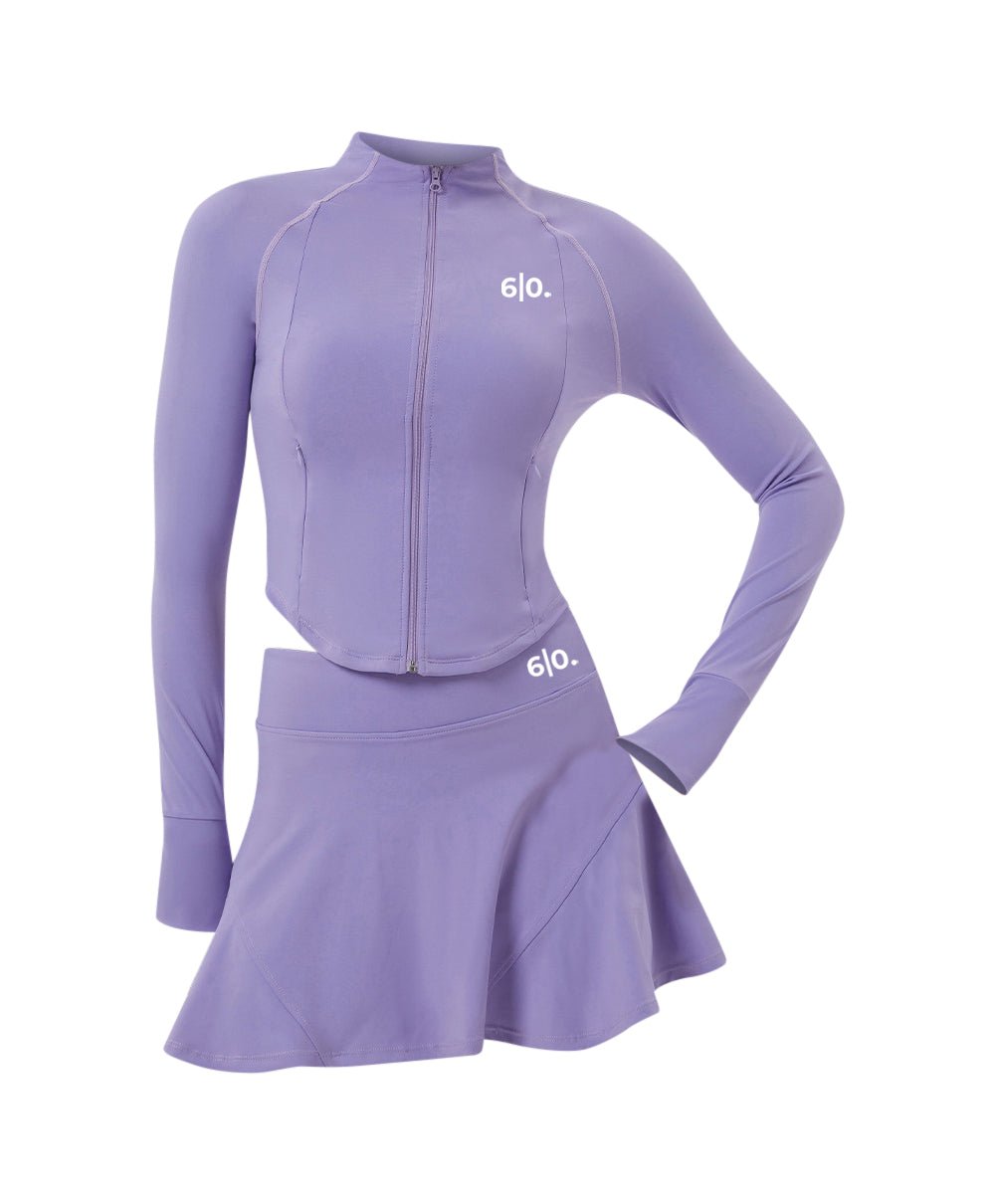 Purple soft material Jacket & Skirt set - Six Zero padel