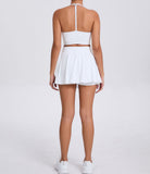 RIVA white bra and skirt set - Six Zero padel