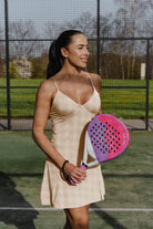 SIA pink dress with straps - Six Zero padel