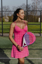 SIA pink dress with straps - Six Zero padel