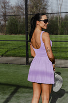 STELA purple pleated skirt dress - Six Zero padel