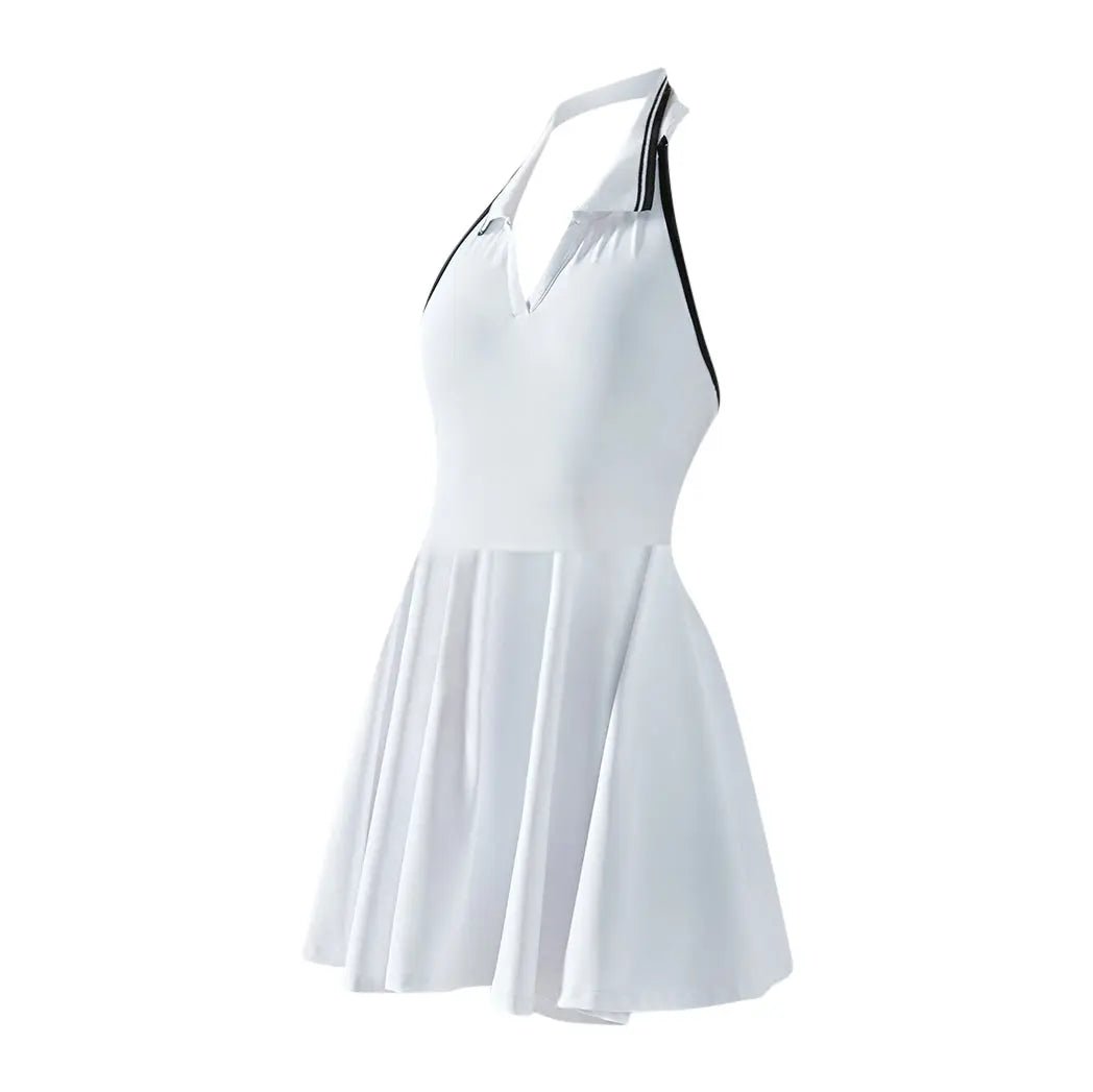 White classic polo padel dress - Six Zero padel