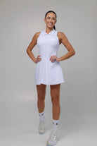 White modern style polo padel dress - Six Zero padel