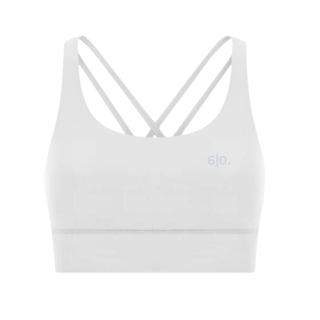 White short sleeve bra - Six Zero padel